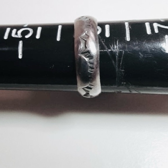 Old Pawn Silver and  Royston Turquoise Nugget Ring - Picture 5 of 13